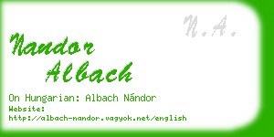 nandor albach business card